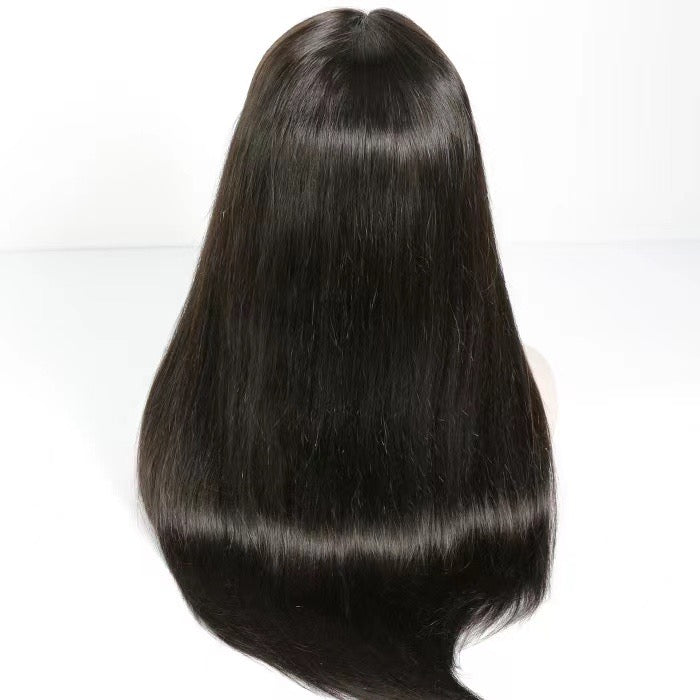 Raw hair Straight Closure Frontal Wig 200% density